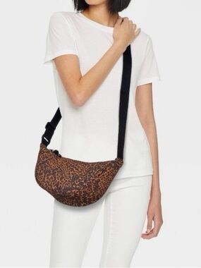 Leopard Print Crossbody Sling Bag - Brown
